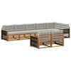 vidaXL Outdoor-Sofagarnitur mit Kissen 8 pcs Nat&uuml;rlich und Hellgrau