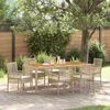 vidaXL Garten Essgruppe 7 pcs Beige Poly-Rattan