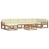 vidaXL Outdoor-Sofagarnitur 8 stk. Natur und Creme