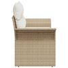 vidaXL Gartensofa mit Kissen Beige 141 x 62 x 69cm Poly-Rattan