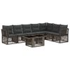 vidaXL Gartensofa-set 8 stk. Grau Poly-Rattan