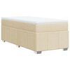vidaXL Boxspringbett mit Matratze Creme 80x200 cm Stoff