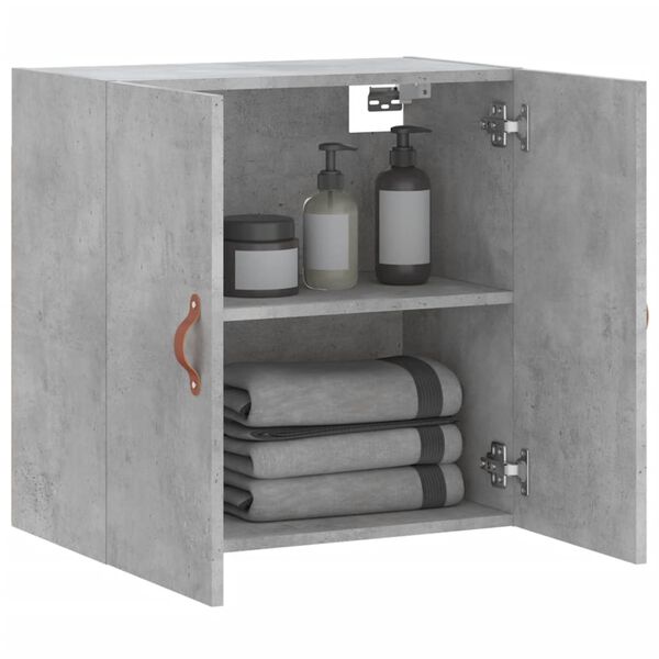 vidaXL Wandschrank Betongrau 60x31x60 cm Holzwerkstoff