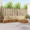 vidaXL Outdoor-Sofagarnitur mit Kissen 6 St&uuml;ck Natur und Beige