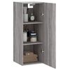 vidaXL Wandschrank Grau Sonoma 34,5x34x90 cm Holzwerkstoff