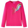 Kinder-Langarmshirt Knallrosa 116