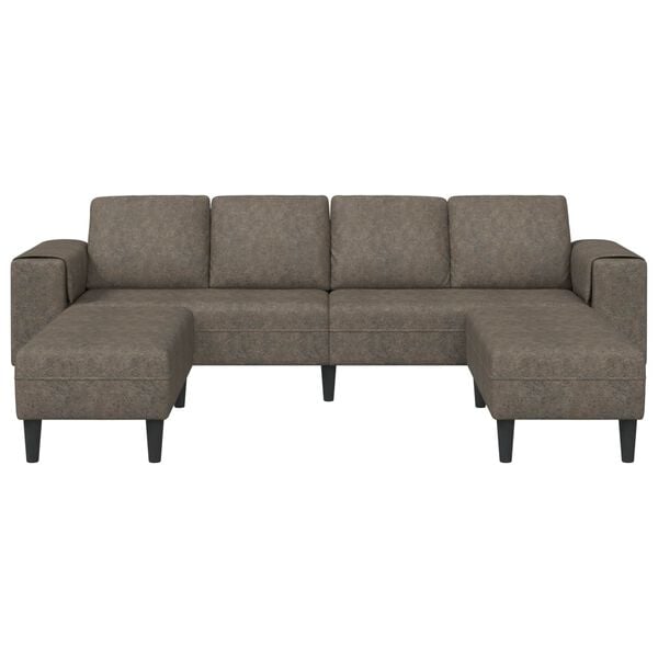 vidaXL Wohnzimmer Couch 3 pcs Dunkelgrau