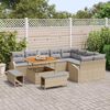 vidaXL Gartensofa-set mit Kissen 12 pcs Beige Poly-Rattan