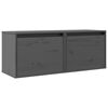 vidaXL Wandschr&auml;nke 2 Stk. Grau 45x30x35 cm Massivholz Kiefer