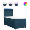 vidaXL Boxspringbett mit Matratze Blau 80x200 cm Samt