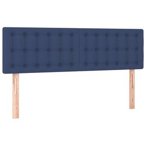vidaXL Kopfteile Blau 144x5x78/88 cm Stoff
