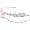 vidaXL Bettrahmen Graues Sonoma 120 x 200 cm Holzwerkstoff