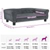 vidaXL Hundebett Dunkelgrau 95x55x30 cm Samt