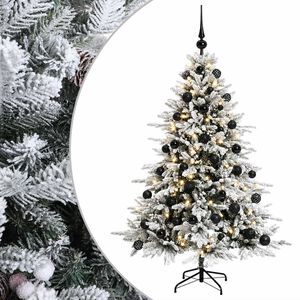 vidaXL K&uuml;nstlicher Weihnachtsbaum mit Weihnachtskugel 120 cm 150 LEDs