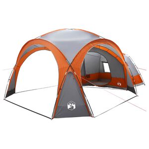 vidaXL Seitenzelt Grau und Orange 643 x 408 x 260 cm