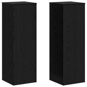 vidaXL Pflanzenst&auml;nder Schwarz Eichen-Optik 33 x 33 x 100 cm