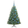 vidaXL K&uuml;nstlicher klappbarer Weihnachtsbaum mit 150 LEDs Gr&uuml;n 120 cm