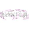vidaXL Outdoor-Sofagarnitur 9 pcs Natur und Beige Massivholz Akazie