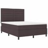 vidaXL Boxspringbett mit Matratze Dunkelbraun 140 x 200 cm Stoff
