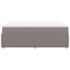 vidaXL Boxspringbett mit Matratze Taupe 160x200 cm Stoff