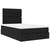 vidaXL Ottoman-Bett mit Matratze & LEDs Schwarz 120x200 cm Stoff