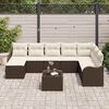 vidaXL Gartensofa-set 9 pcs Braun Poly-Rattan