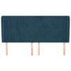 vidaXL Kopfteil mit Ohren Dunkelblau 163x23x118/128 cm Samt