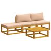 vidaXL Sofa-Set 4 stk. Natur Massivholz Akazie