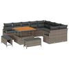 vidaXL Garten-Sofa-Set 12 Stk. 11-Sitzanzahl Grau