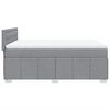 vidaXL Boxspringbett mit Matratze Hellgrau 140x190 cm Stoff