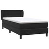 vidaXL Boxspringbett mit Matratze Schwarz 90x210 cm Samt