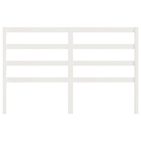 vidaXL Kopfteil Weiß 126x4x100 cm Massivholz Kiefer