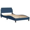 vidaXL Bett mit Matratze "Hvar" Blau 100x200 cm Stoff