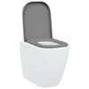 vidaXL Schnellverschluss-WC-Sitz Grau 44,5 x 35 x 3,6 cm Duroplast