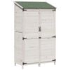 vidaXL Gartenschuppen Wei&szlig; 106 x 56 x 176,5 cm Massivholz aus Fichte