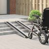 vidaXL Rollstuhlrampe 2 pcs Schwarz 184,5 x 18,5 x 5 cm Aluminium