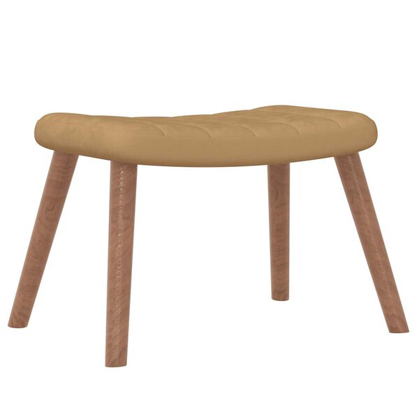 vidaXL Schaukelstuhl mit Hocker Samt Braun