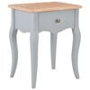 vidaXL Nachttisch Grau und Braun 40 x 30 x 50 cm Kiefernholz Massiv
