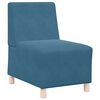 vidaXL Modulares Armfreies Sofa 3 pcs Blau 55 x 74 x 82 cm Samt