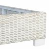 vidaXL Bett Grau Natur Rattan 180x200 cm