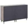 vidaXL Sideboard mit Regal 2 pcs Grau 60 x 33 x 75 cm Massivholz Mango