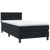 vidaXL Boxspringbett mit Matratze Schwarz 90x210 cm Samt