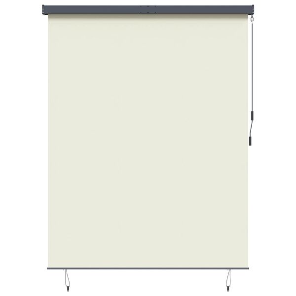 vidaXL Rollo mit Vorhängen Creme 200 x 250 cm Stoff und Aluminium