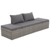vidaXL Gartenbett Grau 195&times;60 cm Poly Rattan