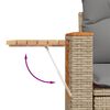vidaXL 7-tlg. Garten-Sofagarnitur mit Kissen Beige Poly Rattan