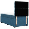 vidaXL Boxspringbett mit Matratze Blau 90x200 cm Samt