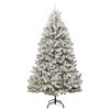 vidaXL K&uuml;nstlicher Weihnachtsbaum Gr&uuml;n und Wei&szlig; 300 cm PVC und Metall