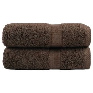 vidaXL Premium-Wascht&uuml;cher SOLUND 2 Stk. Braun 30x30 cm 600 g/m&sup2;