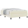 vidaXL Bettrahmen mit Matratze Creme 140 x 200 cm Stoff