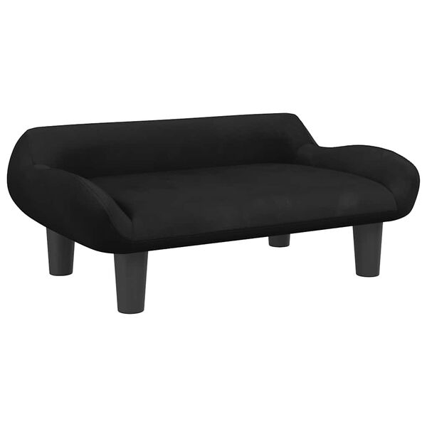 vidaXL Kindersofa Schwarz 70x40x24 cm Samt
